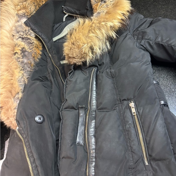 Mackage Black Puffer Jacket with Fur Hood - Picture 6 of 7